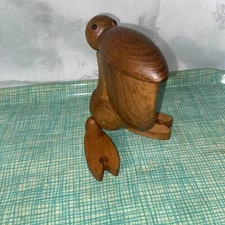 Vintage Zoo Line Wooden Pelican