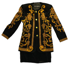 Escada By Margaretha Ley Velvet Jacket And Black Velvet Skirt