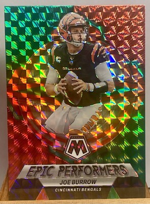 Joe Burrow 2023 Panini Mosaic - Epic Performers Green Mosaic Prizm #EP-JB