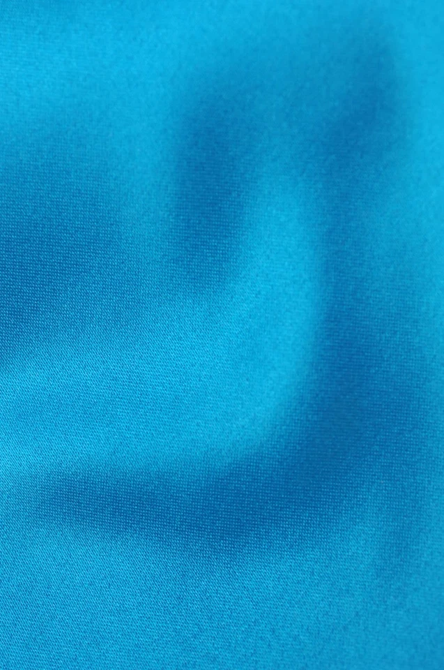 Lord R Colton Satin Tie - Solid Peacock Blue Silk Necktie - $79 Retail 59 x 3.25 - Image 4 of 4