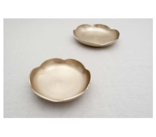 Notdam-Korean-Handmade-Brassware-Bangjja-Yugi-Flower-Plate-12cm-2P-Hallyu