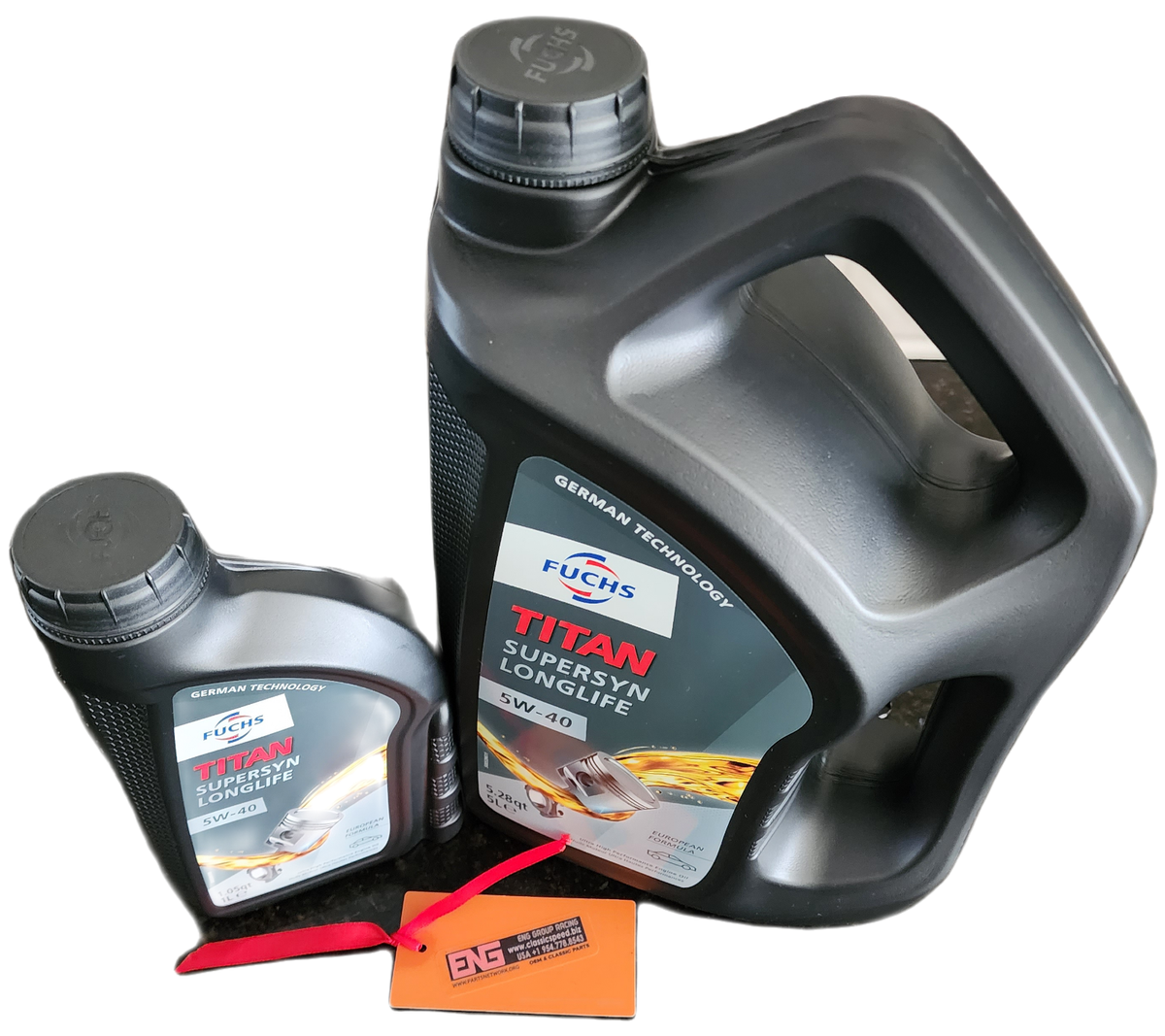 ENG-FUCHS TITAN SAE 5W-40 SUPERSYN LONGLIFE IMPORT 6L/6.3 QT. MB