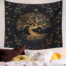 Tree of Life Wall Fabric Wall Hanging Art 2 Designs 90 x70cm Or 150 x 130cm
