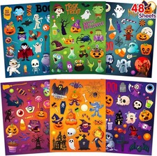 48 Sheets Halloween Stickers for Kids 1120 PCS Stickers Bulk