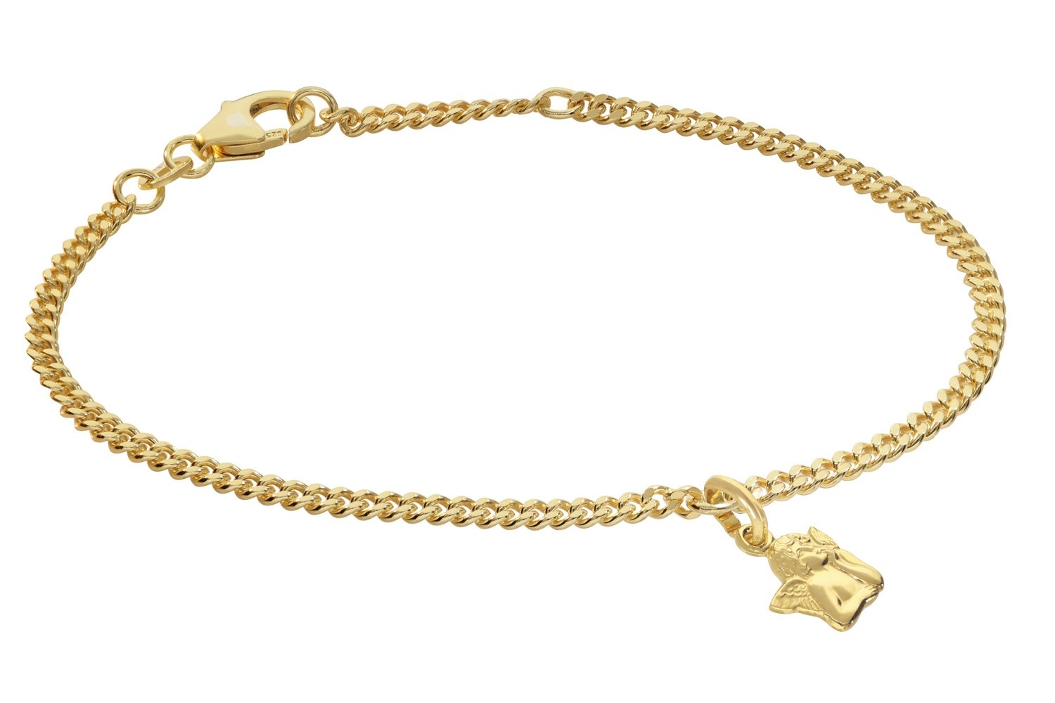 TRENDOR Schmuck Mdchen-Armband mit Engel 925 Silber Vergoldet Panzerband 21589 11390₽