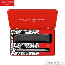 Caran d'Ache Ecridor KEITH HARING Ballpoint Pen & Leather Case - Special Edition