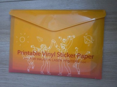 JANDJPACKAGING Premium Printable Vinyl Sticker Paper - for Inkjet and Laser...