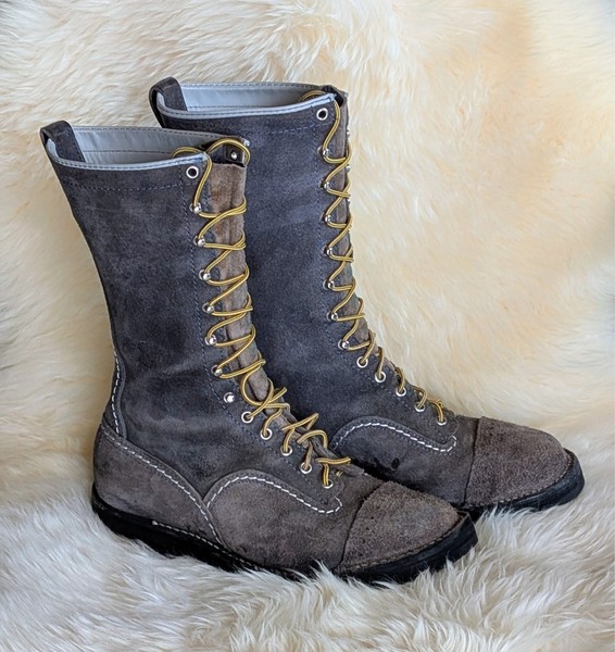 Wesco Jobmaster boots, 9.5D  EU 43, 12", Navy CXL HH ro, platinum leather lining