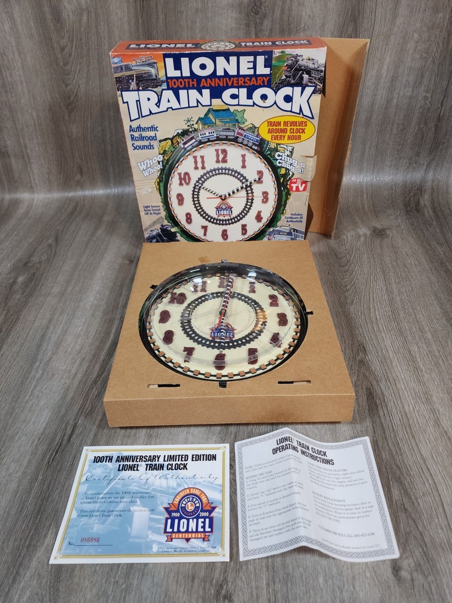 LIONEL Train Clock 掛け時計 Vintage NEW NIB Lionel Train Clock 100th Anniversary Collectible