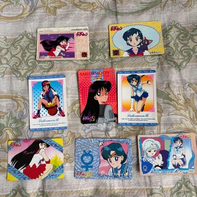 Bandai Carddass Sailor Moon 8 Carddass Set Mercury Mars R S 1993 1994