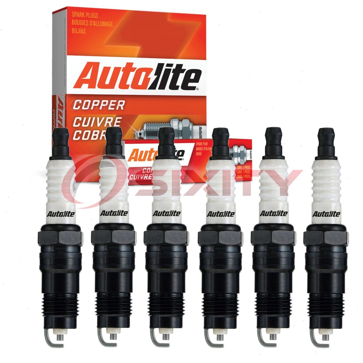 6 pc Autolite Copper Core Spark Plugs for 1994-1997 Ford Mustang 3.8L V6 eo