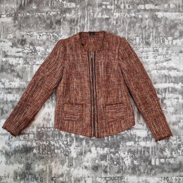 Women American Vintage Blazer Beige Wool 36