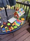 Vintage Fisher Price Little People 923 Family School House Nursery Play Loaded