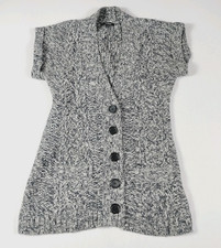 Express Sweater Dress Womens Small Gray Marled Cable Knit Wool Alpaca Mini Dress