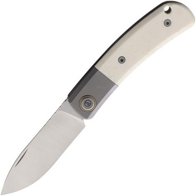Maxace Beetle S Slip Joint Folding Knife M390 Bone Handle White