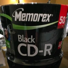 Memorex Black CD-R 50 Pack 700MB 80 Minutes Up to 48x -**SEALED ** VERY RARE!!!!