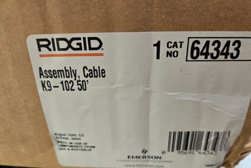 Ridgid 64343 FlexShaft Cable K9-102, 50'