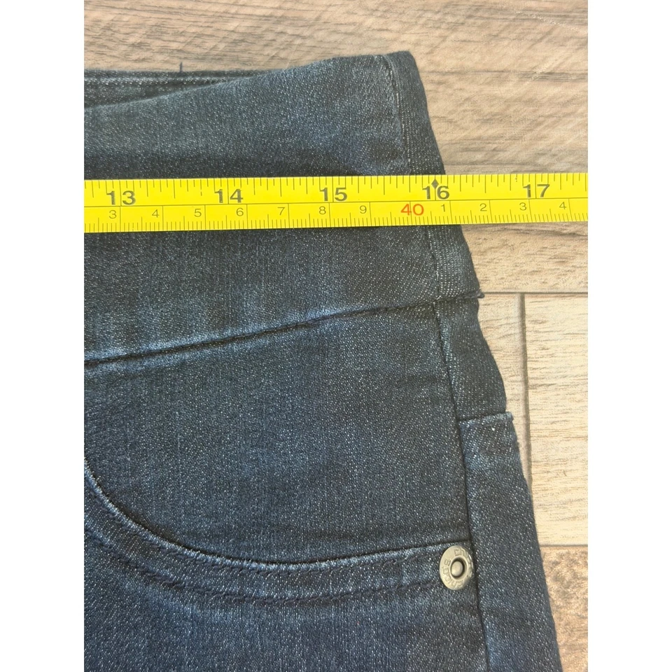 Chicos Mujer Lavado Oscuro Pull On Pantalones Jegging Talla S/M Denim Chic Viaje Foto 3 de 4