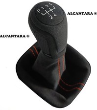 FÜR SEAT LEON 1M  TOLEDO SCHALTSACK SCHALTKNAUF 12mm ALCANTAR 5G NAHT ORANGE DP2