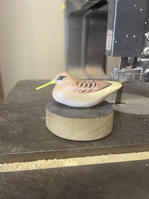 Duck Decoy Miniature Woodcock Hand Carved And Painted Signed By Mark Malatesta