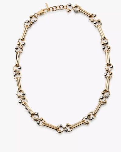 ZARA - SS25 GOLD/ SILVER COMBINATION METAL PIECE NECKLACE 4736/089 EXCELLENT