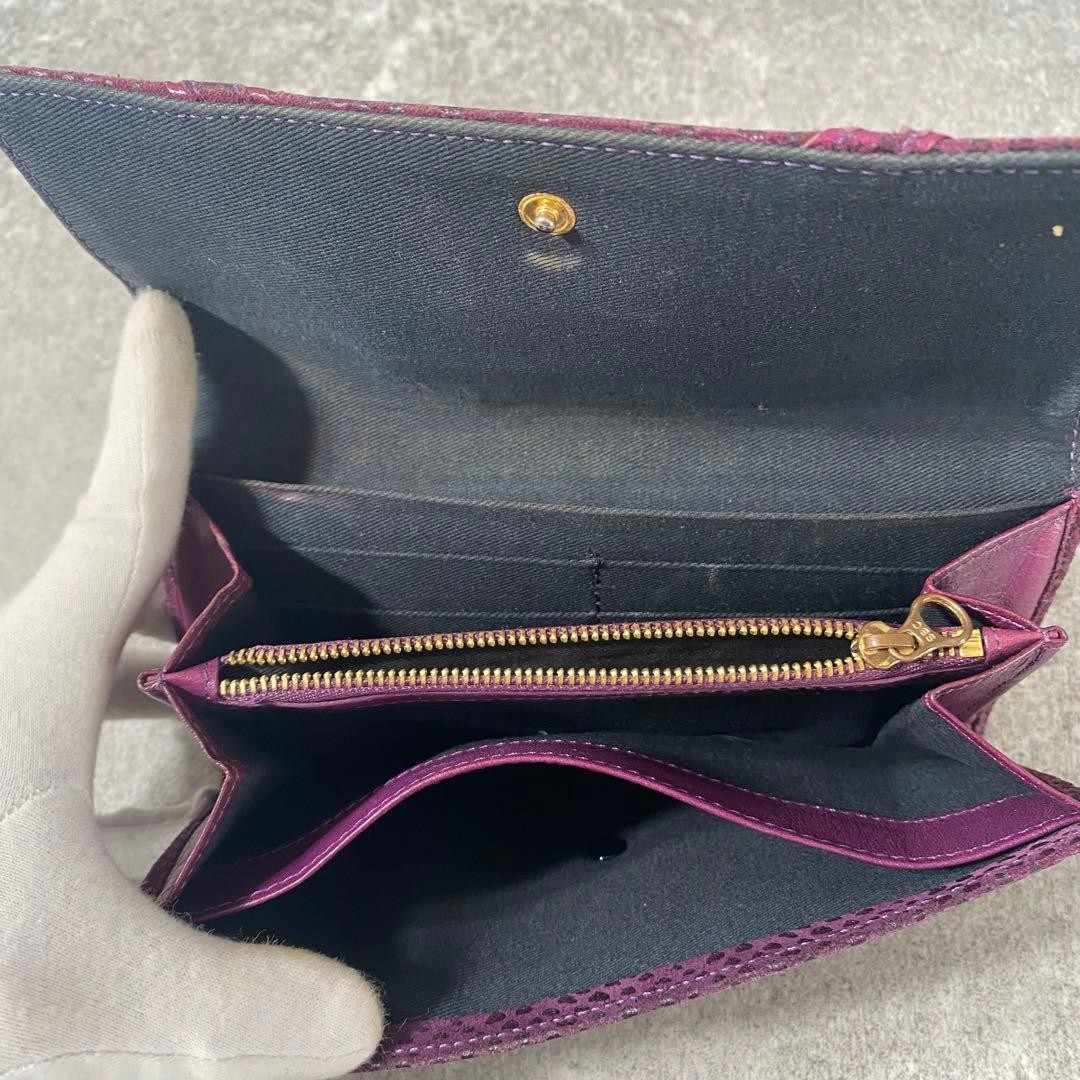 See by Chloe Purple Python Embossed Leather Long … - image 10