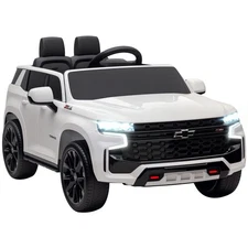 12V Licensed Chevrolet TAHOE Kids Ride-on Toy w/ Music Suspension System White