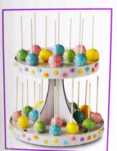 Wilton 2-Tier Cake Pop Stand (Holds 28), White (Pops Display Stand)  New - 第 3/5 張圖片