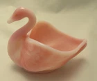 Vintage Fenton Rosalene (Pink Slag) Swan Dish