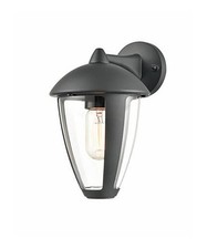 Outdoor Wall Lantern IP54 Exterior Light Clear Shade Modern Traditional Charcoal