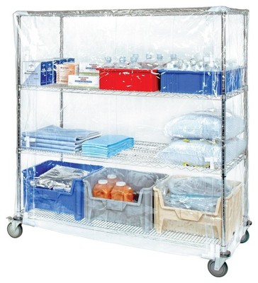 Quantum Storage Systems - Cc244863cvz - Wire Cart Cover 63inclear Vinyl Zipper