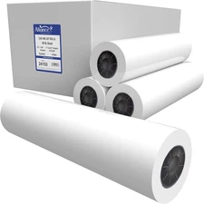 Wide Format Paper 24" X 150' CAD Bond Rolls (20Lb | 4 Rolls, 24 in X 150 FT | 3"