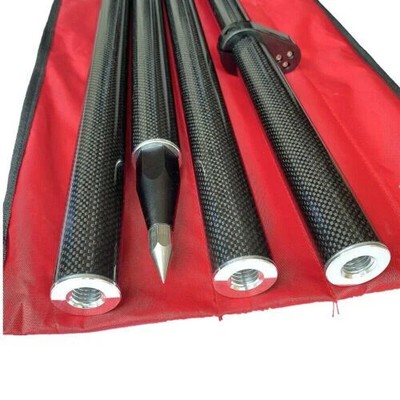 Black 1.8M length survey pole Prism pole carbon fibre pole GPS GNSS RTK Foldable