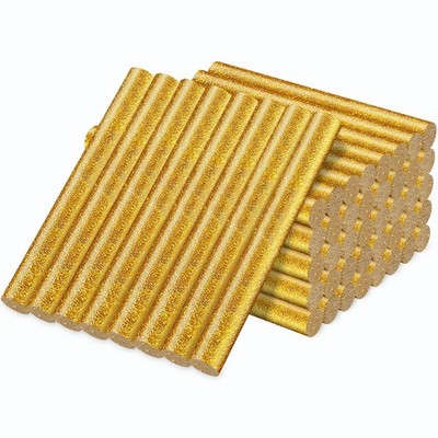 Glitter Gold Hot Glue Sticks, Manarty 48 PCS Full Size Hot Melt Glue Sticks C...