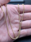 🔥 VINTAGE 14K GOLD TWISTED BRAID ROPE CHAIN BARREL CLASP SIGNED 5.5 GRAMS 18" — photo 9