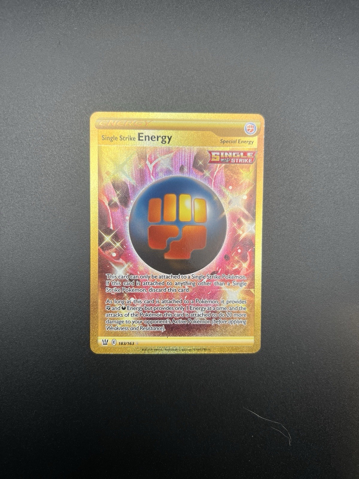 Single Strike Energy (Secret) 183/163 Swsh05: Battle Styles Holo