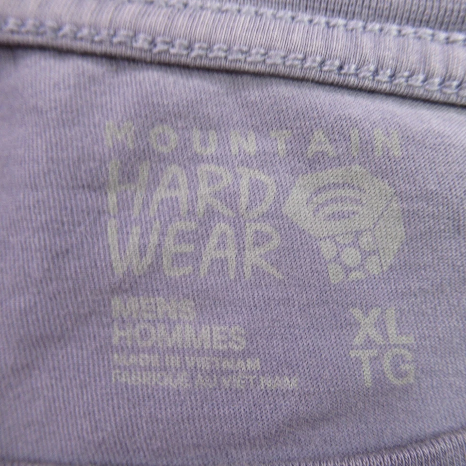 Mountain Hardwear Shirt Mens XL Short Sleeve Casual Crew Neck Purple - Image 4 of 4