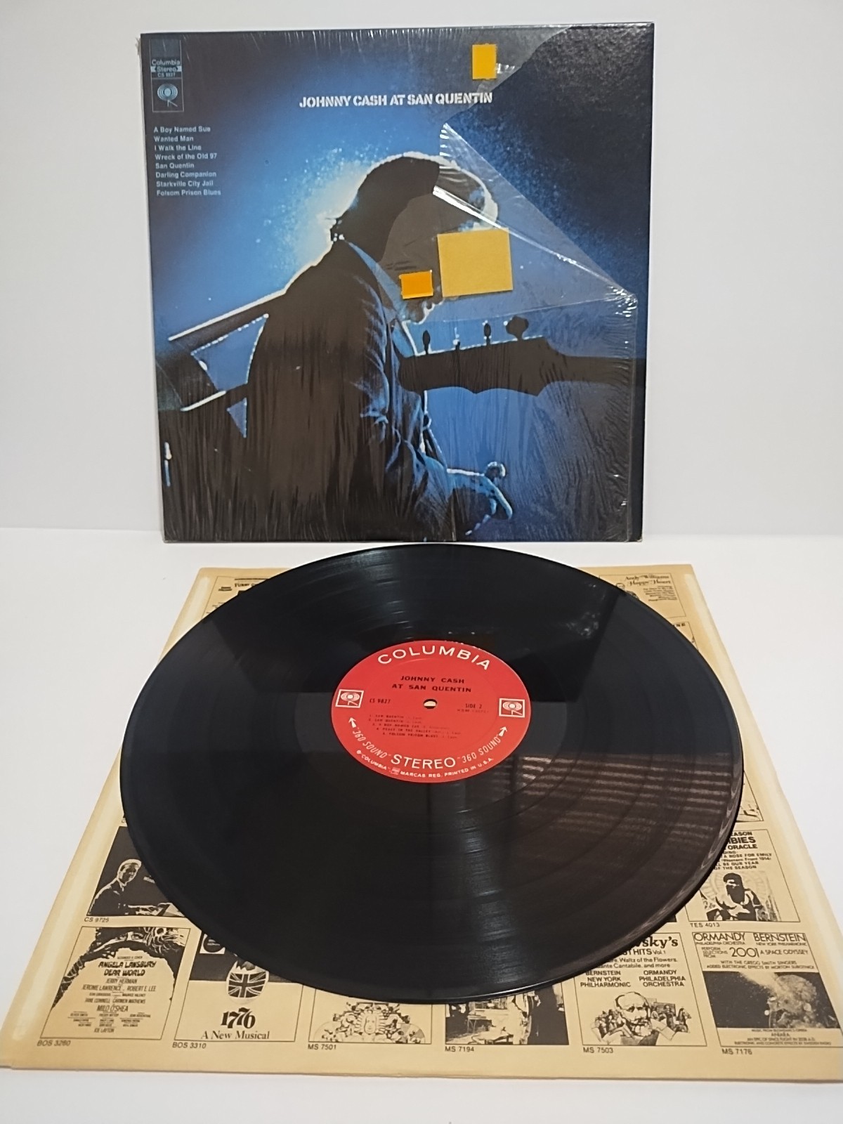 Johnny Cash At San Quentin Vinyl Record Columbia CS 9827 Stereo 1969