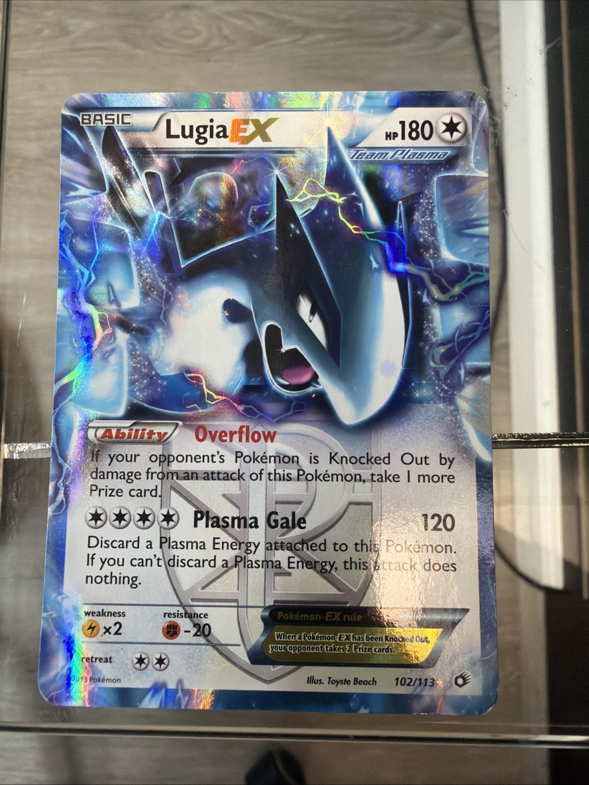 Pokémon TCG Lugia EX Legendary Treasures Holo Rare Card 102/113 2013