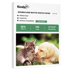 Koala Photo Paper Double-side Matte 11X17 Inches Compatible with Inkjet Print...