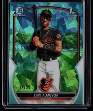 LUIS ALMEYDA 2023 BOWMAN CHROME AQUA SAPPHIRE PROSPECTS 1ST BOWMAN 24/99