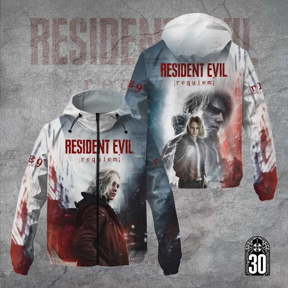 Resident Evil Requiem 3D Windbreaker Jacket - product detail image 1