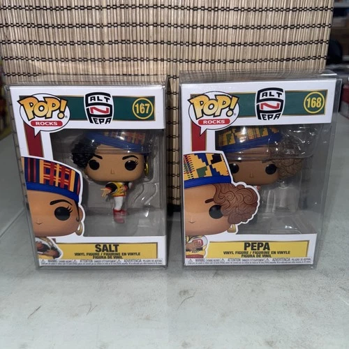 Funko Pop! Rocks: Salt-N-Pepa Lot Of 2 Vinyl Figures #167 & #168 W/Protectors