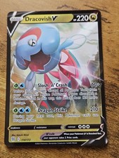 Dracovish V 114/172 Holo V Rare Brilliant Stars Pokemon Holo Free Sleeve 