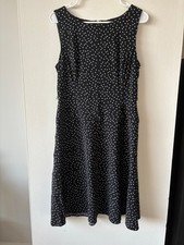 Tommy Hilfiger Black Polka Dote Sleeveless Dress - Size 10