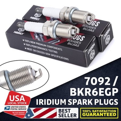 2PCS Genuine Iridium Spark Plugs 7092/BKR6EGP for Chrysler Dodge Honda Mazda