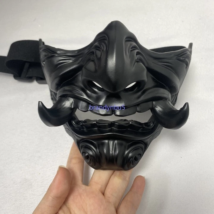 Ghost of Tsushima Japanese Half Face Mask Cosplay Prop Halloween Decoration Gift - Image 3 of 4