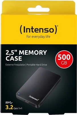 Intenso HDD externe Festplatte Memory Case 2,5 Zoll 500GB USB 3.2 Portable NEU