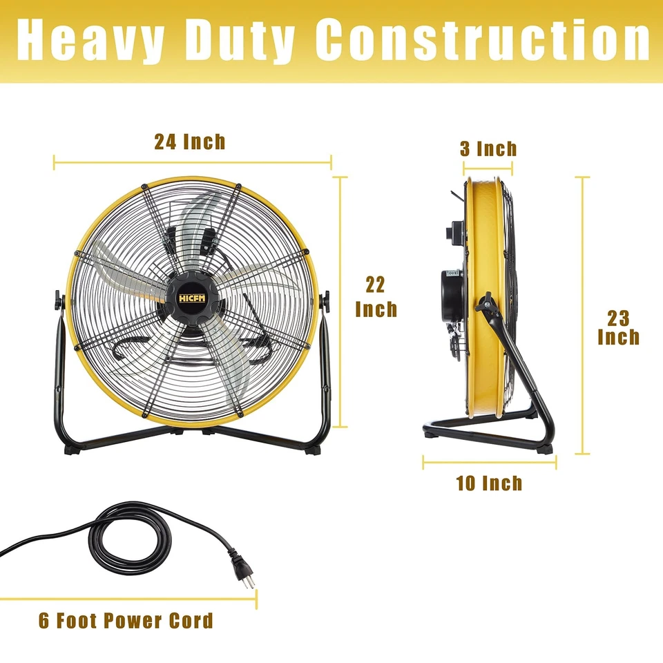Ventilador de cubierta de alta resistencia 6300 CFM 20 pulgadas con potente motor 1/4 cerrado IP44,... Foto 3 de 4