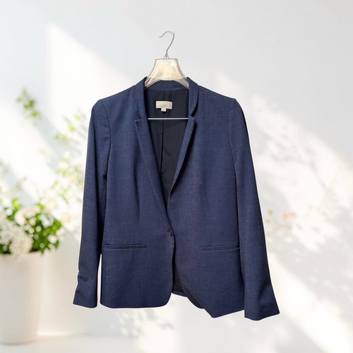 Ann Taylor LOFT Blazer Jacket Women's 10 Blue Professional Career NWOT